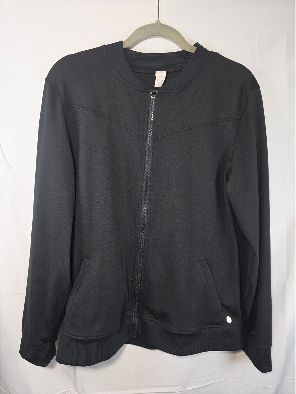 Bally Total Fitness Black Full Zip Athletic Jacket Women's XL